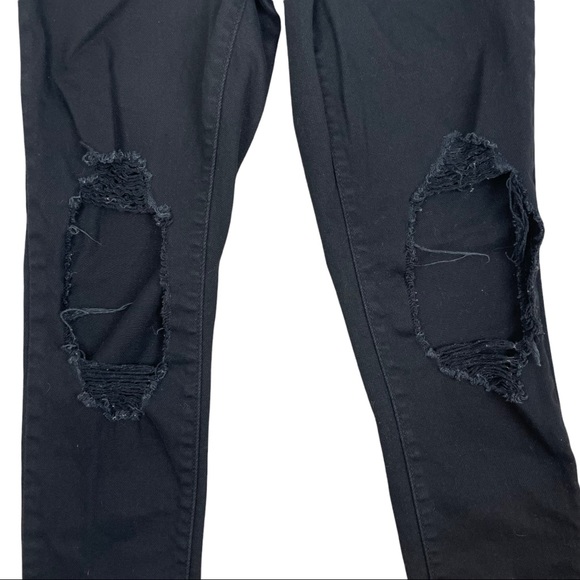 Levi’s 721 High Rise Skinny Distressed Black Jeans - Size 24 - Picture 2 of 10